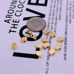 6x4mm Oval Spacer 18K Gold Plated