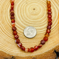 6mm Flat Coin Cut Red Agate