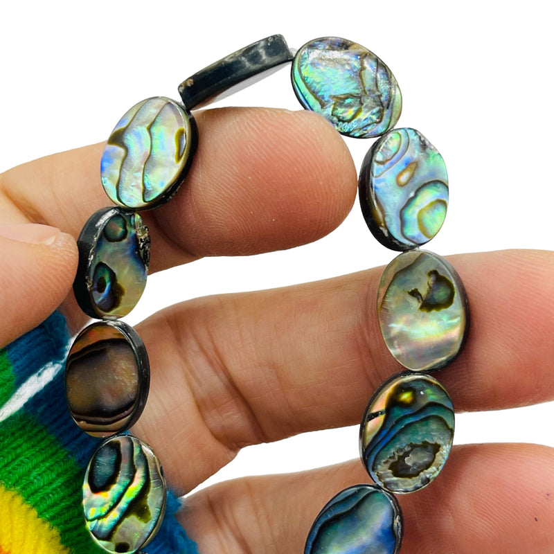 14x10mm Oval Natural Abalone Handmade