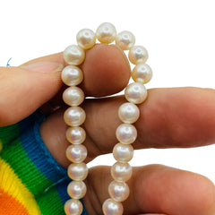 Fresh Water Pearl Almost Round 7 to 8mm