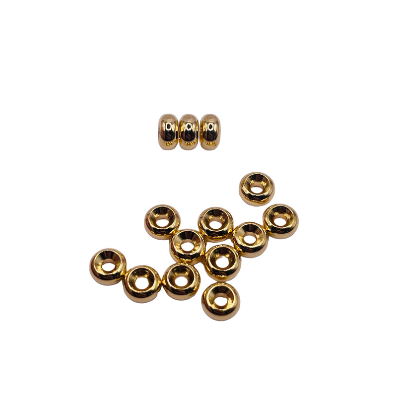6x3mm Spacer 18K Gold Plated