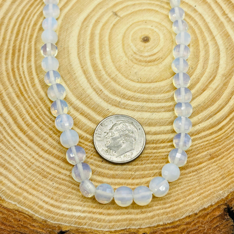 6mm Flat Coin Cut Lab Opal