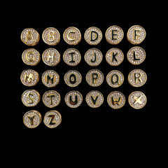 12mm Round Letter Bead