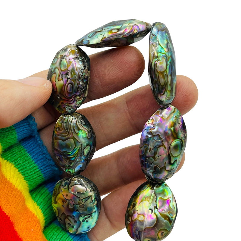 28-32 Oval Natural Abalone Handmade